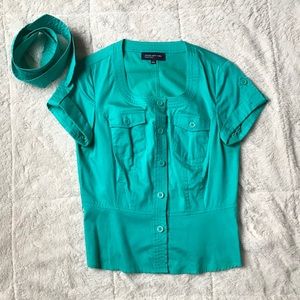 Jones New York Signature blouse w belt